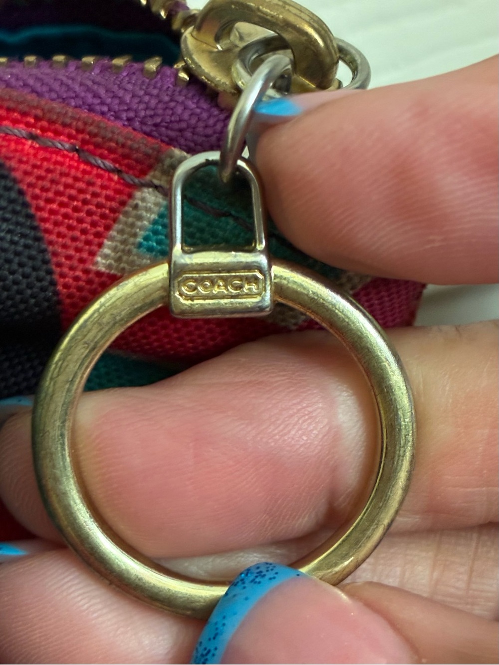 ‘09 Coach Multicolor Signature Print Tote with Gold Trim - Picture 11 of 14